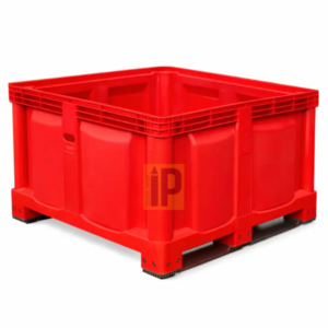 Bins Plastico Industrial Cerrado 857 litros Rojo