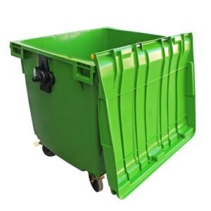 Contenedor de basura plástico 1100 litros color Verde - Industrial Partner